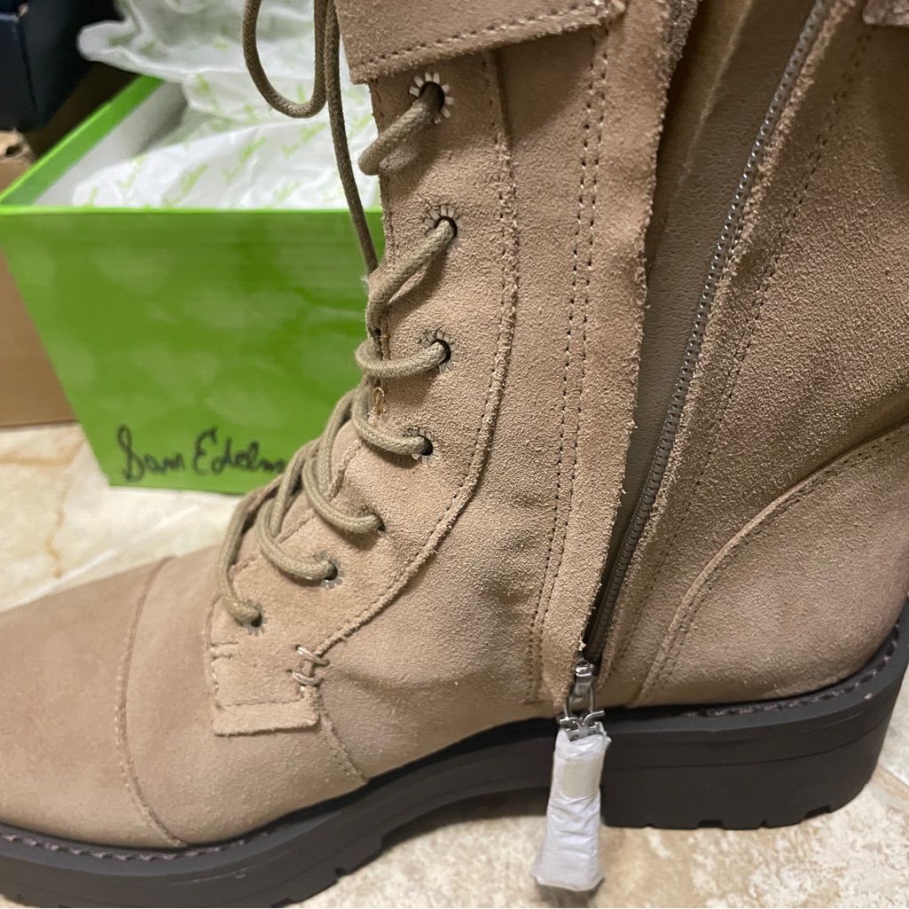 Sam Edelman Tan Lace-Up Boots